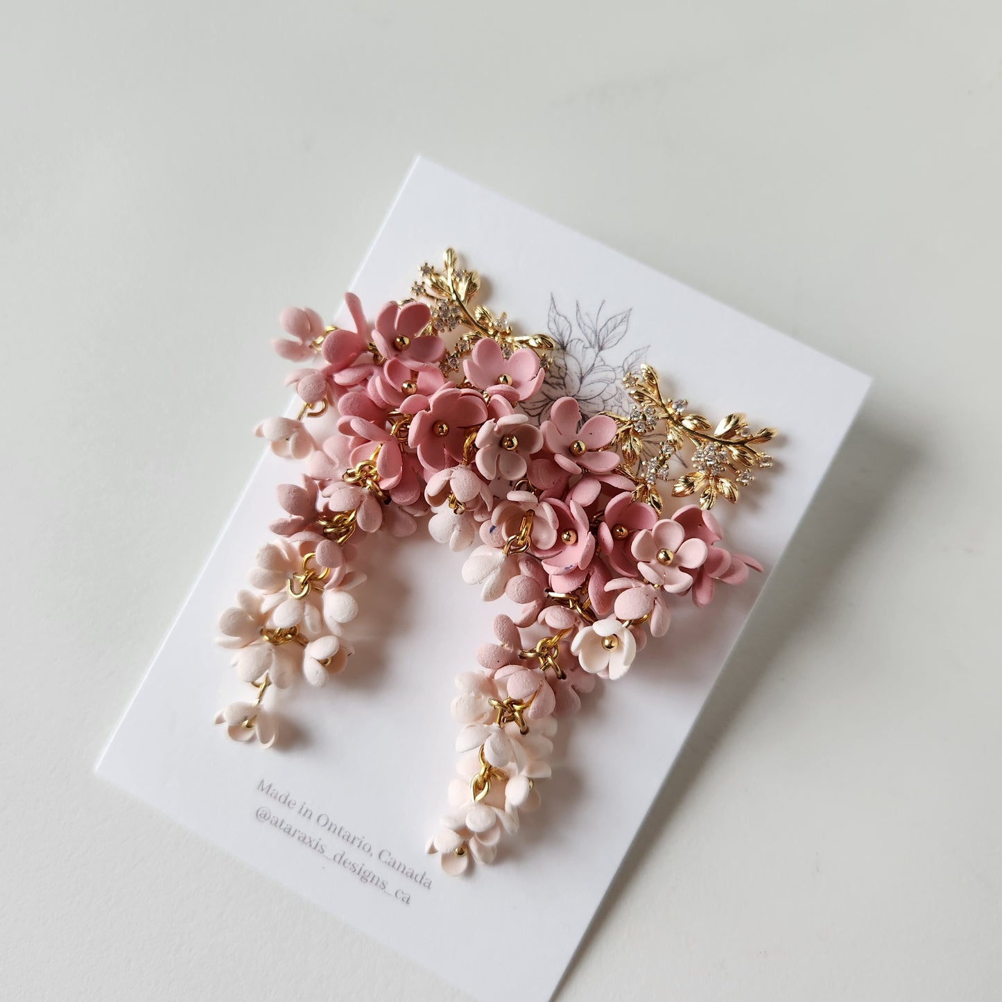 Wisteria inspired Floral Earrings