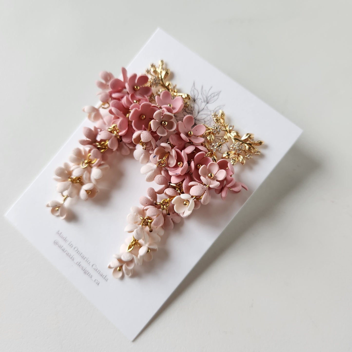 Wisteria inspired Floral Earrings