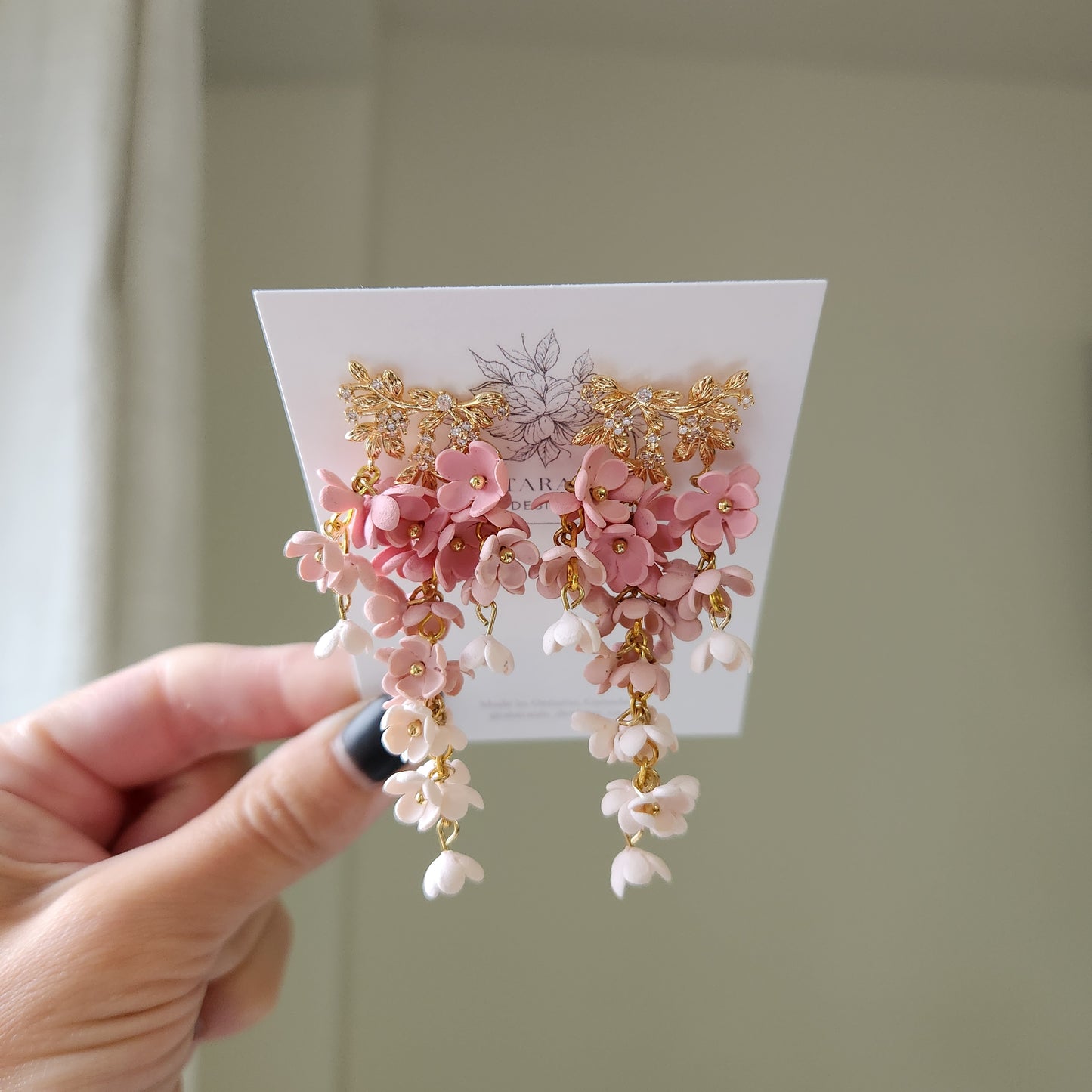 Wisteria inspired Floral Earrings