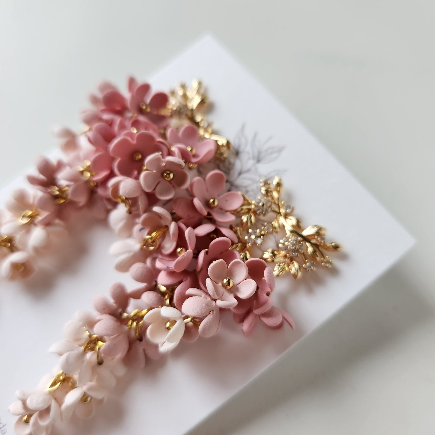 Wisteria inspired Floral Earrings