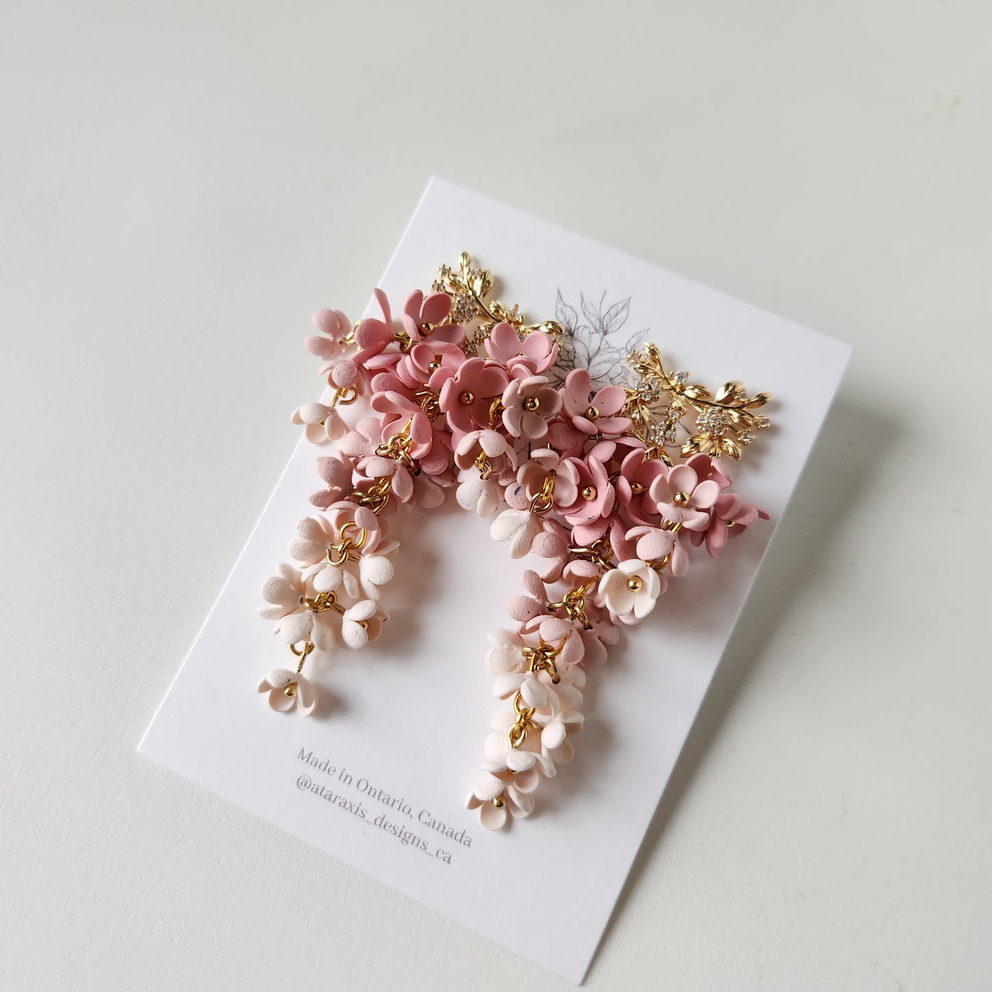 Wisteria inspired Floral Earrings