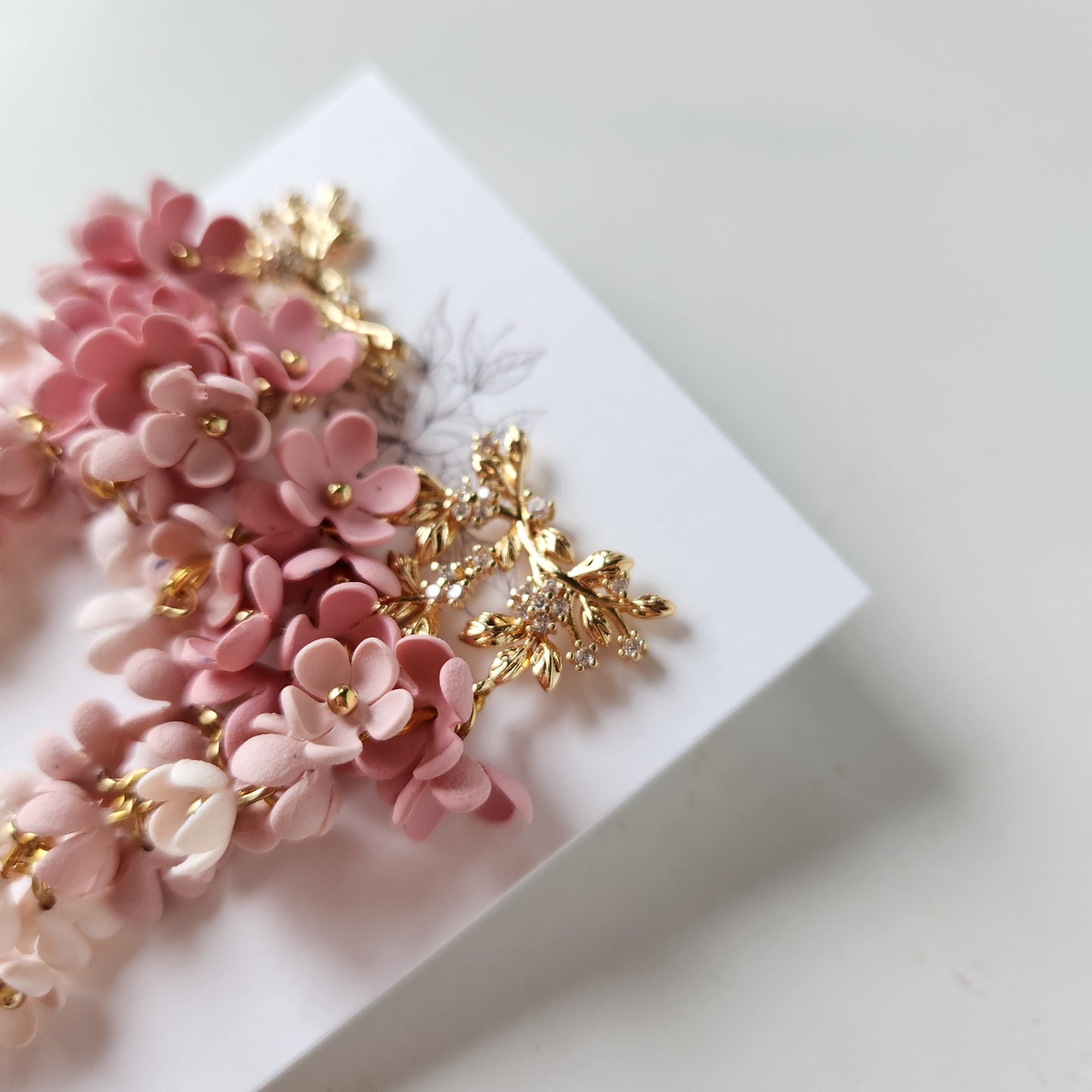 Wisteria inspired Floral Earrings
