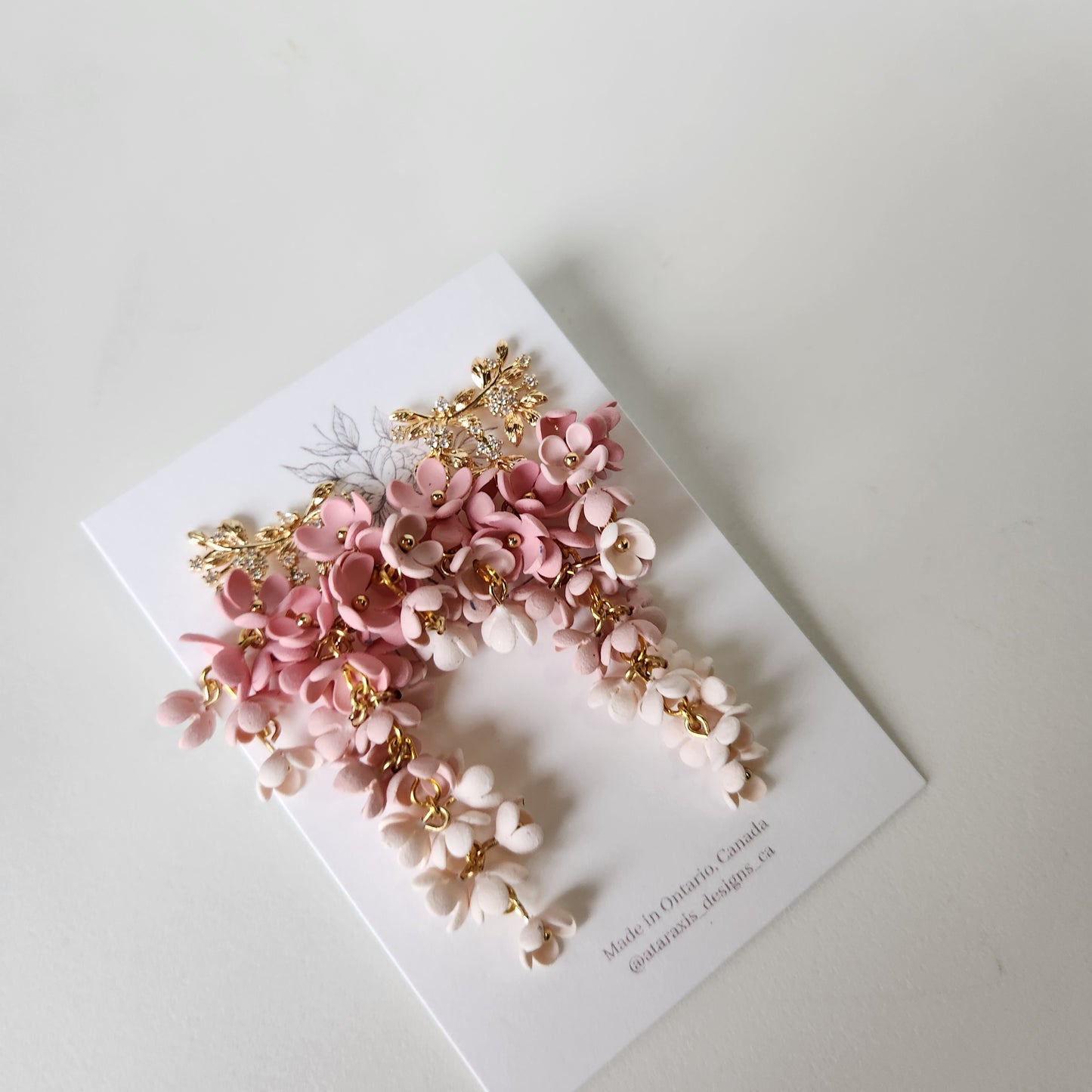 Wisteria inspired Floral Earrings