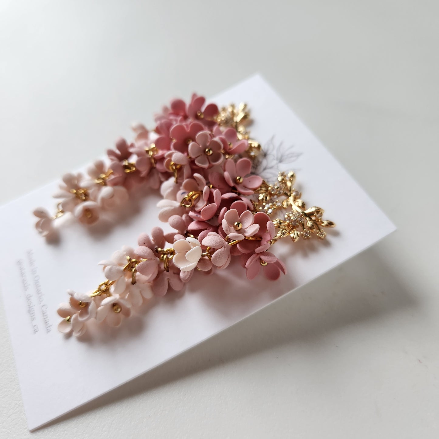 Wisteria inspired Floral Earrings
