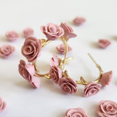 Rose hoops (pink, yellow, blue, white)