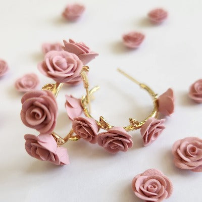 Rose hoops (pink, yellow, blue, white)