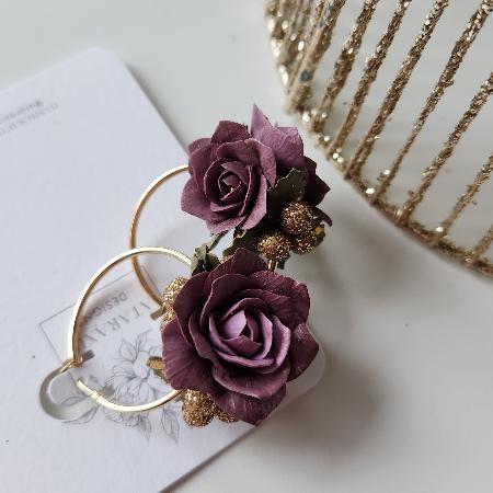 Sugar Plum Floral Earrings