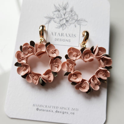 Floral Heart Earrings