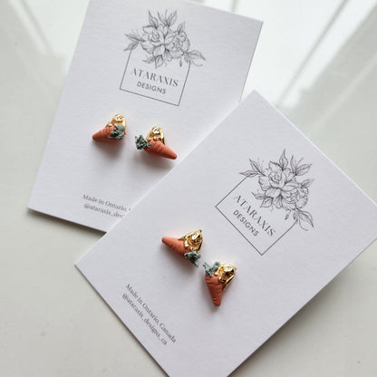 Bunny and Carrot Studs