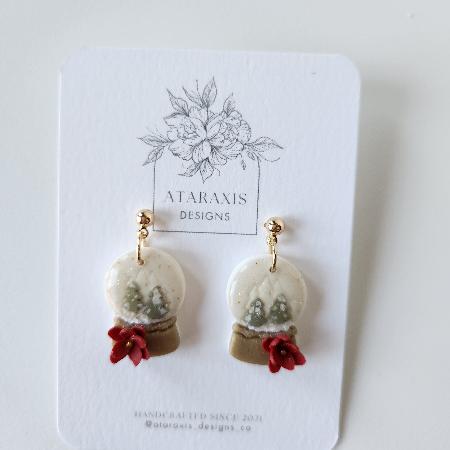 Snow globe earrings