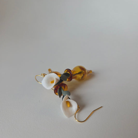 Calla Lilies in Yellow Vase