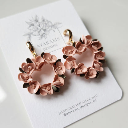 Floral Heart Earrings