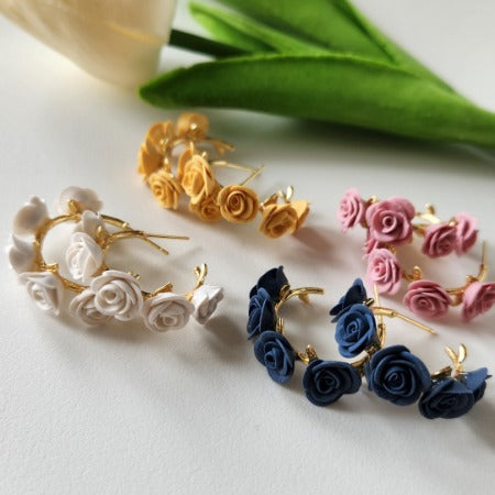 Rose hoops (pink, yellow, blue, white)