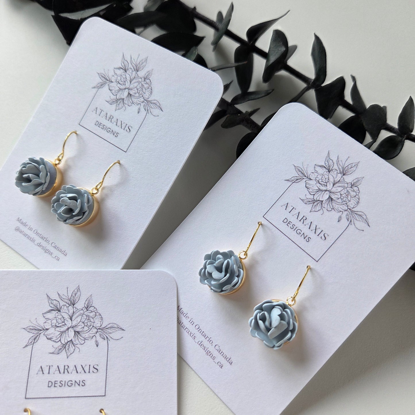Baby Blue Floral Earrings
