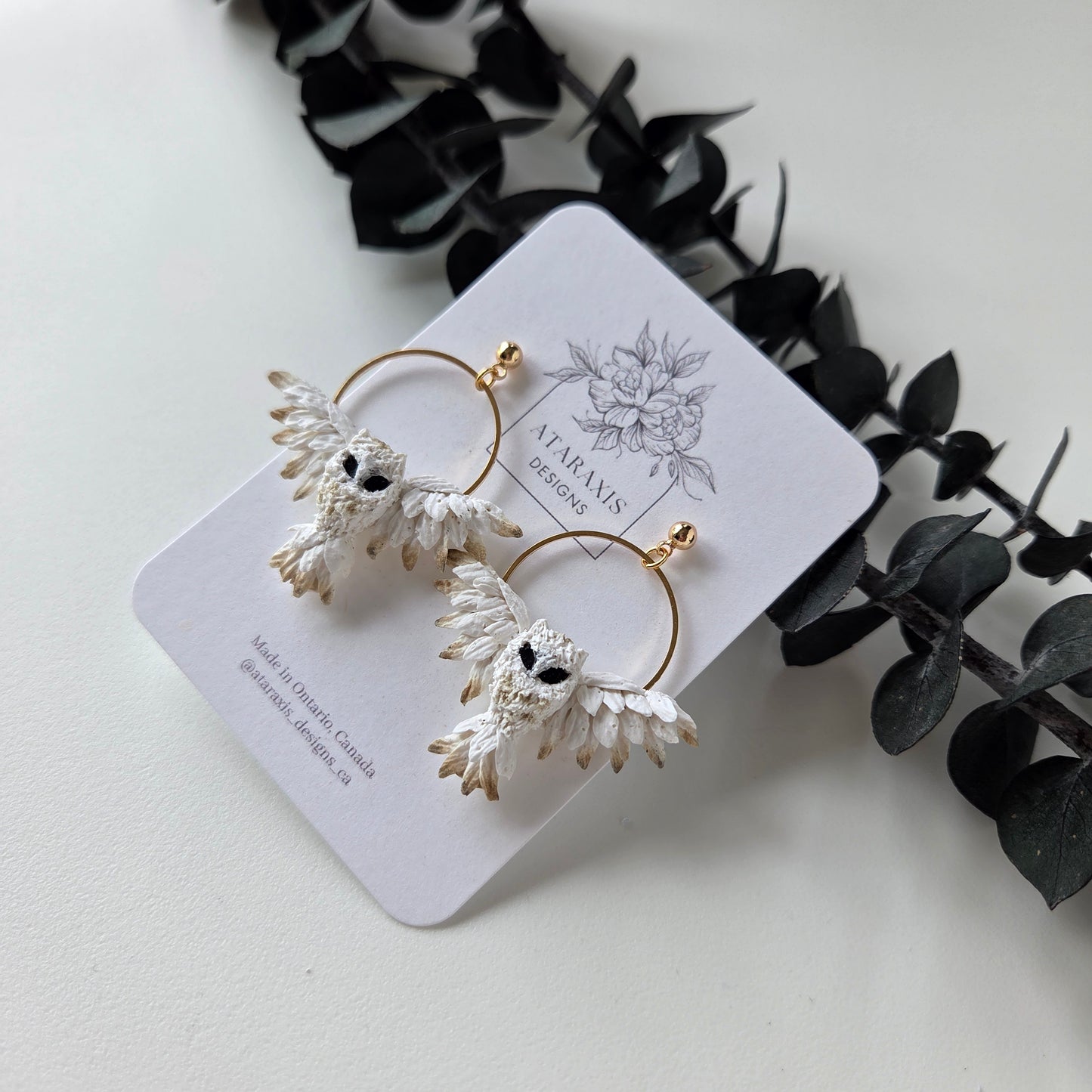 Snowy Owl Earrings