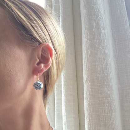 Baby Blue Floral Earrings