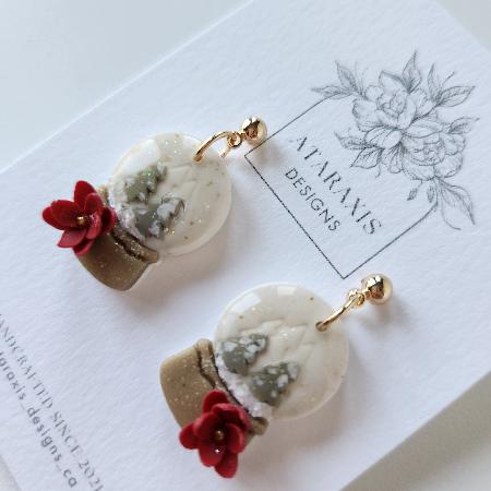 Snow globe earrings