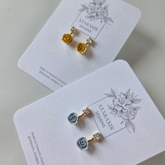 Yellow CZ studs